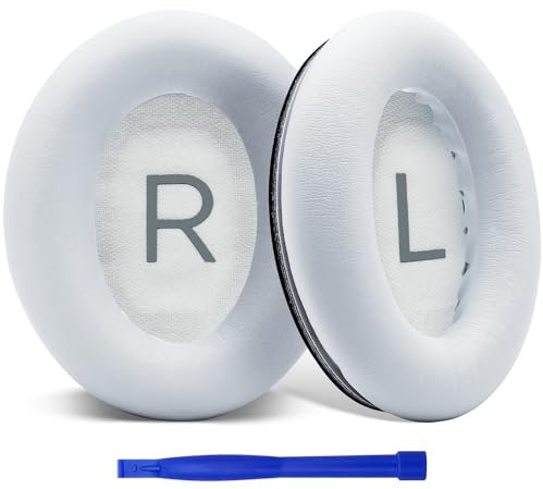 Cuscinetti auricolari di ricambio per cuffie Bose QuietComfort 35 – Compatibile con cuffie QC45, QC35 II, QC25, QC15, AE2, AE2i Ear Headphones, morbidi e resistenti (bianco)