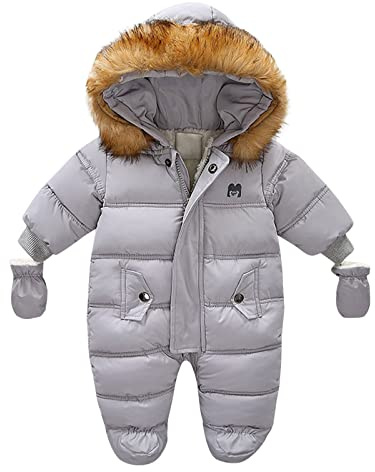 MOVAWAKY Combinaison De Neige BéBé Enfant,ÉPais Pied Barboteuse Avant S'Enclenche Polaire à GlissièRe pour GarçOns Et Filles Manteau Hiver Fille Epais Combinaison Pilote Polaires | |