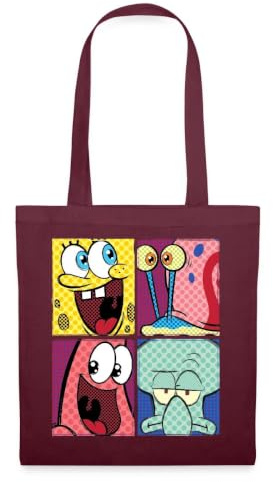 Spreadshirt SpongeBob Schwammkopf Patrick Gary Thaddäus Stoffbeutel