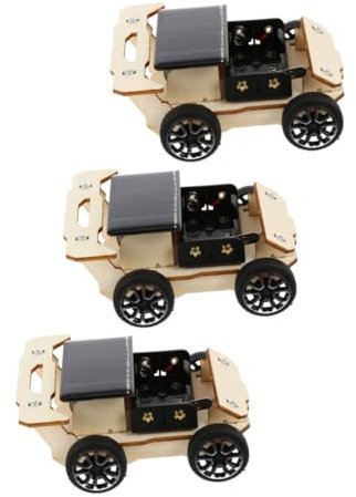 LALADEFIEE 3sätze Mini Solar Car Modellbau-kit Solar Spielzeug Für Wissenschaftliches Experiment Materialien Für Und Spaß