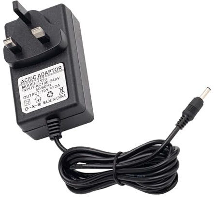 DC IN 15V 2A 1.5A 0.8A Power Adapter Charger for House of Marley GET Together EM-JA006-MI EM-JA006SB EM-JA002-MI EM-JA019 EM-JA019-SB DOCKIN D FINE 2 Bluetooth Wireless Speaker UK Mains PSU Cable