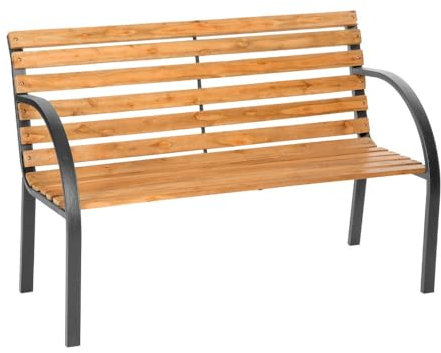 RILOOP Gartenbank China Tanne Gartenmöbel Parkbank Sitzbank Bank Metall Holz 2-Sitzer