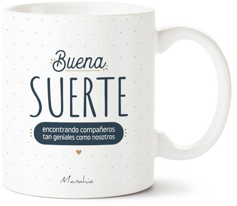 Manahia - Taza compañeros - Buena suerte encontrando compañeros tan geniales como nosotros | Caja de regalo en kraft | Impresa en Francia | Regalo despedida, taza divertida, colegas de trabajo
