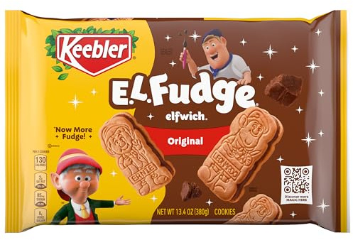 Keebler E.L. Fudge Elfwich Cookies, Sandwich Cookies gefüllt mit Crème-Füllung, 380 ml