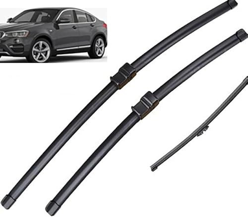 WANGJF Juego Escobillas Limpiaparabrisas para BMW X3 F25, Limpiaparabrisas Delantero y Trasero, Escobilla limpiaparabrisas.
