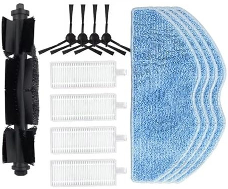 Accesorio de vacío Compatible con Piezas de Repuesto for aspiradora Robot EZVIZ RE4/RE4 Plus/RE5/RE5 Plus, Cepillo Lateral Principal y Filtro de mopa.