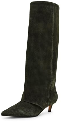 Steve Madden Women's Luca Knee High Boot, Olive Suede, 3.5 UK