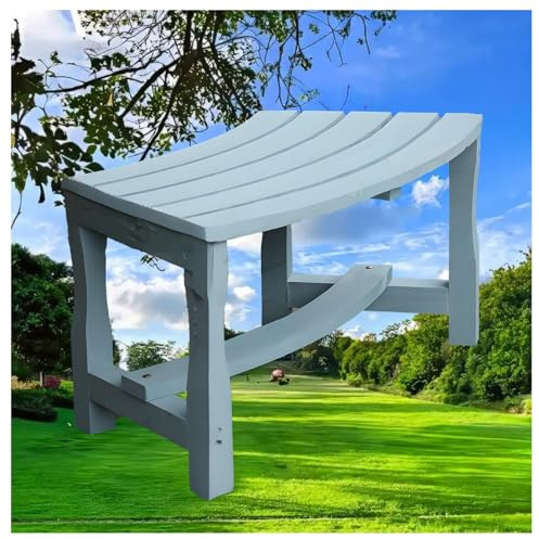 Outdoor Eckbank Rund Wetterfest Garten Sitzgelegenheit 85x40cm Stabil & für Balkon Belastbar 260kg Keine Armlehnen Kabellos DIY Design (Blau)
