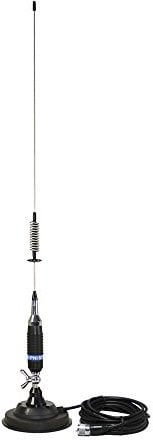 Antenne CB PNI S75 Type Papillon à vis, Base magnétique de 125 mm Incluse, 76 cm, câble RG58 de 4 m Inclus