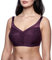 frugue Women's Full Cup Bra, Wireless, Non-Padded, Made in EU, 38I, Purple