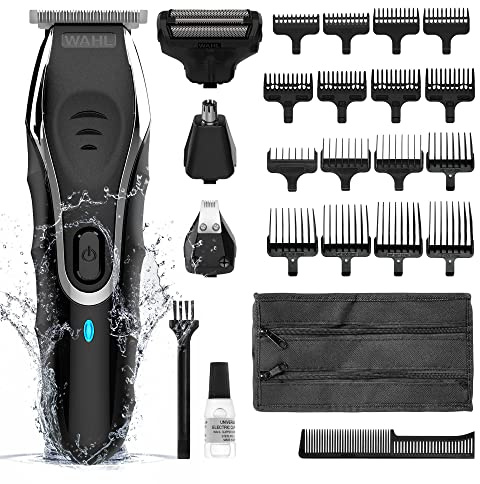 Wahl Aqua Blade 10 in 1 Multigroomer, Hair Trimmers for Men, Men’s Beard Trimmer, Stubble Trimmers, Body Trimmer, Fully Washable, Male Grooming Set, Home Hair Cutting