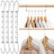 HOUSE DAY 4 Pack Metal Magic Hangers Space Saving Hangers Closet Space Saving Wardrobe Clothing Hanger Oragnizer, Updated Hook Design