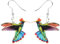 DUOWEI Acryl-Kolibri-Ohrringe für Damen, Vogel-Dangle (Lindgrün)