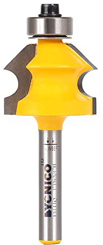 Yonico Wainscoting Router Bits Bevel & Bead 1/4-Inch Shank 13111q