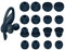 8 Pairs Powerbeats Pro Ear Tips Buds, 4 Size Replacement Soft Flexible Fit in Case Noise Reduce Silicone Rubber Gel Earbuds Eartips Wing Skin Accessories Compatible with Beats Flex/BeatsX - Navy