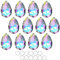 12 Stück 50 mm Kristallprismen Kronleuchter bunte Bauhinia Ornament Anhänger Regenbogen Maker Hängende Prismen für Hochzeit Party Baum Girlanden Dekoration DIY Schmuck
