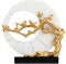 DOVDOV Weiße und goldene Heimdekoration, Vogelstatue, goldene Moderne Heimdekoration für Zuhause, Wohnzimmer, Couchtisch, TV-Schrank, Diele, Regale mit goldenen Figuren verziert