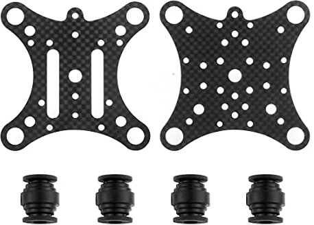 Zubehör für Drohnen Kohlefaser-Anti-Vibrationsplatte und Gummibälle PTZ for GoPro -Action -Cams for DJI Phantom 1 2 FPV Drone Quadcopter Gimbal Mount