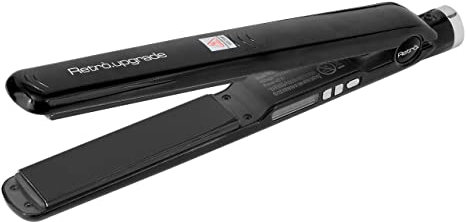 Plancha de Pelo Retro Upgrade Plus Keratin Power 114CKER Profesional, Color Negro