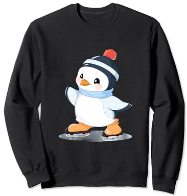 Pinguin Eiskunstlauf Eiskunstläufer Schlittschuhe Sweatshirt