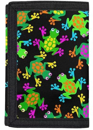 Belidome Trifold Wallet Changes Geldbörse Handtasche für Reisen, frosch