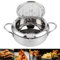 Freidora japonesa, olla de acero inoxidable, olla Tempura con termómetro, cocina de inducción, compatible con asar y cocinar (20 cm)