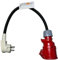 maxgo Adapter-Kabel Perilex Winkelstecker auf 16A CEE-Kupplung Kraftstromadapter PCE 400V H07RN-F 5G2,5mm² Gummischlauchleitung Adapterstecker Starkstrom 0,5m