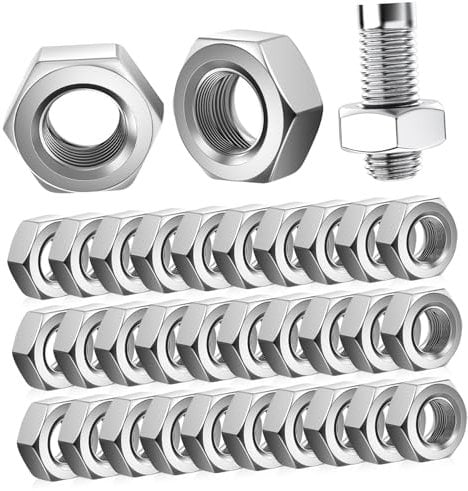 KITANDOVE 50pcs Stainless Steel Nut Machine Fasteners Replacement Hardware Parts M 4 Nuts Stainless Steel Hex Nuts Home Improvement Hardware Coarse Thread Nuts Metal Nuts Hardware Nuts