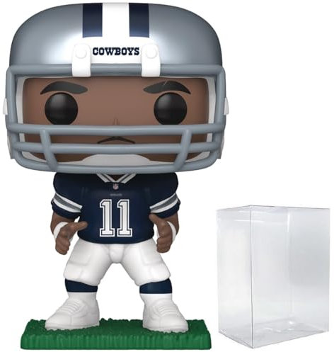 POP Vinyl-Figur Football: Cowboys – Micah Parsons (marineblaues Trikot), Funko Vinyl-Figur (inklusive kompatibler Box-Schutzhülle), mehrfarbig, 9,5 cm