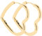 JEWELS BY LEONARDO Creole Lulu • 1 Paar Klapp-Kreolen aus goldfarbenem Edelstahl • klare Linienführung in verspielter Herzform • 024911