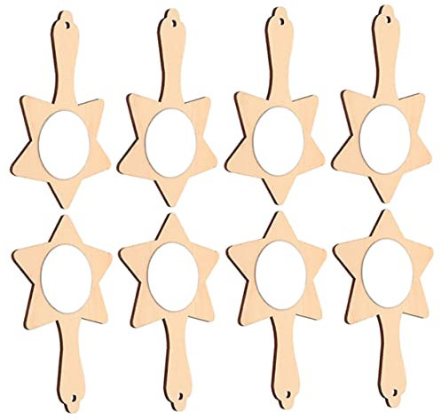 BESPORTBLE 8stücke Diy Handspiegel Aus Holz Teiliges Für Junge Mädchen Unvollendete Bastelspiegel Zum Malen Handspiegel Für Makeup Kreative Geschenkidee Für Junge Mädchen