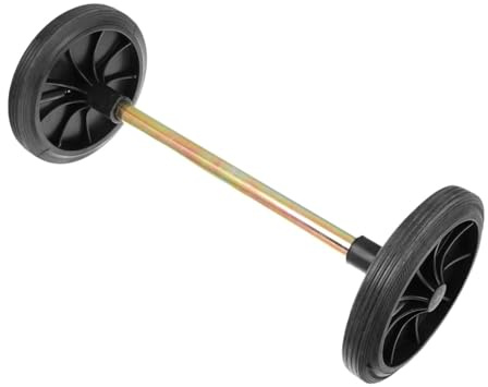 rockible Roulette de Rechange pour Poubelle, Roues de Conteneur à Déchets, Facile à Installer, Robuste avec Tige, Roues de Poubelle, Roues de Chariot, Longueur Totale 55 cm