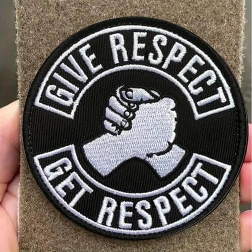 Give Respect-Get Respect Aufnäher Moral Patches Klett Stickerei Taktische Klettverschluss Für Kleidung Rucksack Baseballkappe Uniform Weste Hundegeschirr
