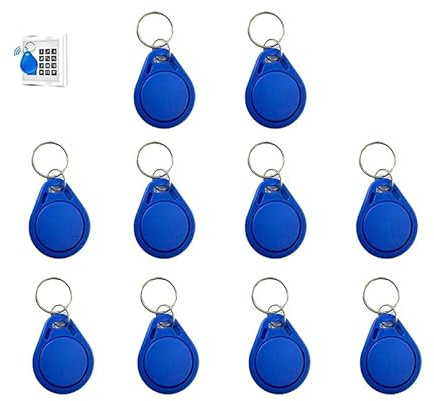 NFC-Tags Schlüsselanhänger kompatibel mit Shortcuts iOS App/HomeKit und Android Smartphone-Apps, NTAG215 RFID-Tag mit 540 Byte Speicher, Vielseitig und programmierbar, Schwarz (Blau)