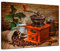 Wandbild Kaffeemühle - 80x60 cm Leinwandbilder Bilder als Leinwanddruck Fotoleinwand Essen & Trinken - Genuss - Auszeit - Bohne - Geschmack