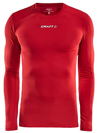 Craft Pro Control Langarm Kompressionsshirt Unisex rot Gr S