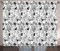 ABAKUHAUS Schwarz und weiß Rustikaler Vorhang, Teenager-Muster, Wohnzimmer Universalband Gardinen mit Schlaufen und Haken, 280 x 245 cm, Weiß Schwarz