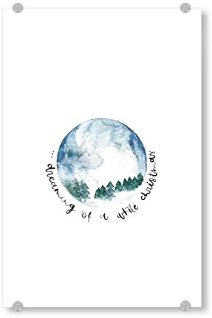 artboxONE Acrylglasbild 90x60 cm Weihnachten White Christmas Hochformat - Bild Christmas Christmas christmaslettering