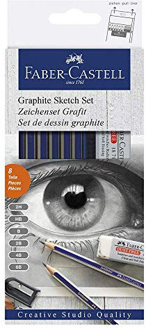 Faber-Castell 114000 - Graphite Sketch Set Goldfaber, 8 teilig (2er Pack)