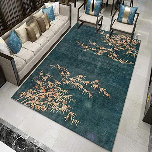 YQZS tappeti Salotto Moderno tappeti persiani Sfondo Verde Scuro Camera da Letto Home Decor Nursery Tappeti,120X160CM(47X63inch)