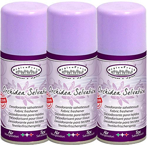 Deodorante Spray Profumo Tessuti Igienizzante Mangia Odori Fumo per Abiti Tende Divani Cassetti Armadi Speciale Lavanderie Idea Regalo Natale Fomula Professionale 150 ml (Orchidea Selavtica)