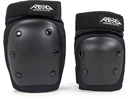 REKD Youth Heavy Duty Double Pad Set Kit de protección, Adultos Unisex, Black/Black (Negro), L
