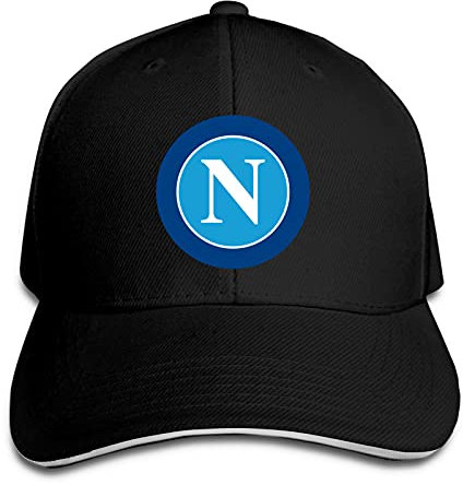 Aiier Ss-C Nap-Oli Logo Curved Brim Cap Printed Baseball Cap Sun Visor Travel Cap Sandwich Cap Adjustable Trucker Hat Gr. One size, Schwarz