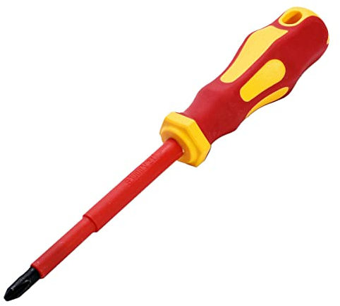 Screwdriver Electrical Phillips 100mm VDE 1000V with PH2 tip Insulated Soft Grip