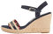 Tommy Hilfiger Wedges geflochtener Bast Dornschließe Navy Größe 41