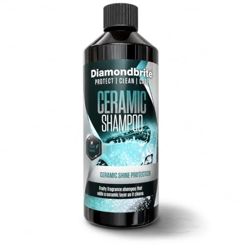 Diamondbrite Ceramic Car Shampoo, cleans, shines and protects car bodywork by adding a hybrid ceramic coating and hydrophobic water beading layer to the paintwork leaving a brilliant glossy shine
