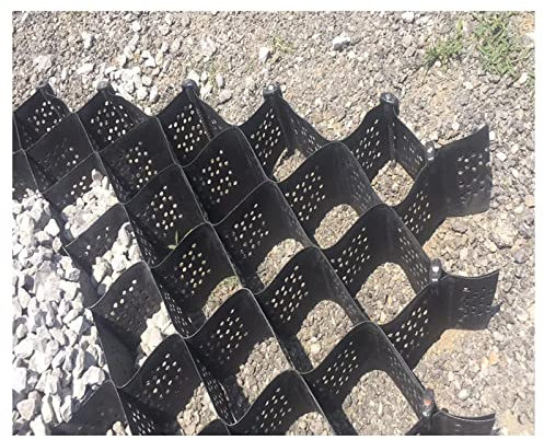 SHUGUANGGUDE Flexibel Faltbare Waben-Geozellen mit Abflusslöchern,Terrasse Garten Geocell Wabengitter,Kiesgitter Geogitter Für Stützmauern,Schwerlast-Einfahrtgitter Für Kies,6 * 8m(19.69 * 26.25ft)