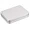 sourcing map Rostfrei Metalldöschen Kleinen 4.53x3.35x0.87 Metall Blechdose Metalldosenbehälter Weißblech Behälter mit Deckeln Silberton