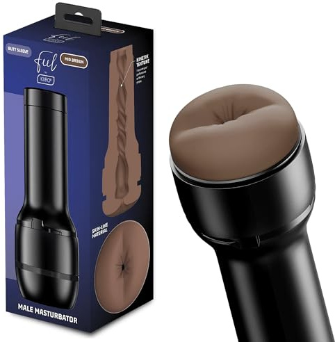 KIIROO Realistischer Masturbator Taschenmuschi Feel Masturbator Braun Einheitsgröße – Masturbieren Sexspielzeug für Männer, Pocket Pussy Stroker für Männer