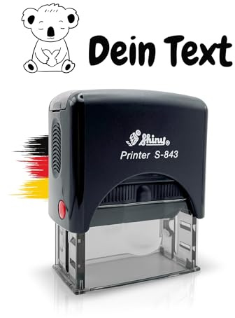 JUST REFINE® Personalisierter Namensstempel für Kinder – Selbstfärbender Kinderstempel mit individuellen Texten und Tiermotiven – Perfekt als Adressstempel für Schule, Kindergarten & Geschenk